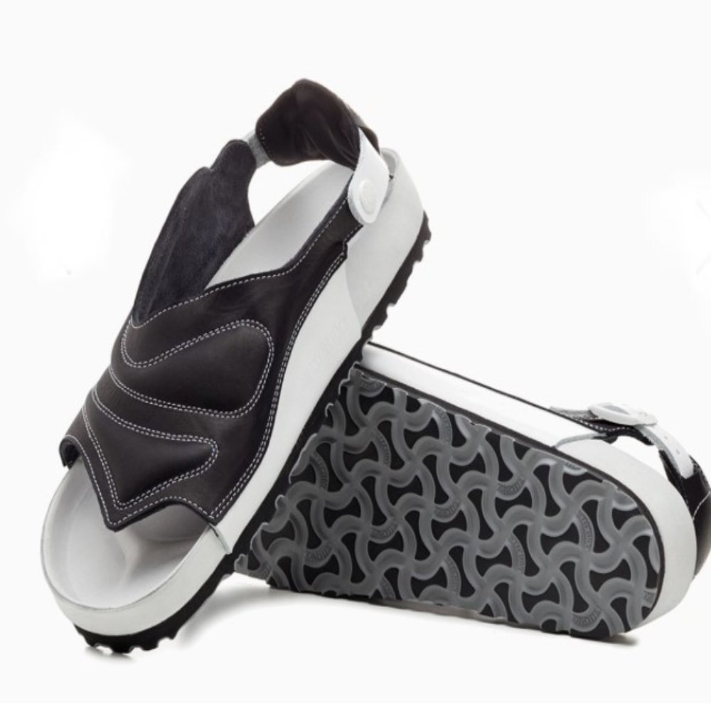 Birkenstock x Saskia Lenaerts Terra leather sandals. Exquisite. Size: 8, 41